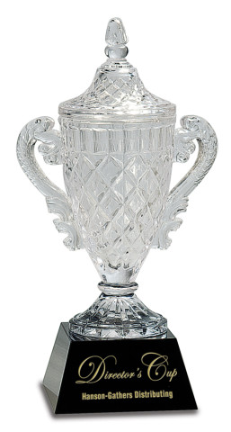Set Of 4 CRYSTAL Golf Trophies Cup Tournament Trophy With 